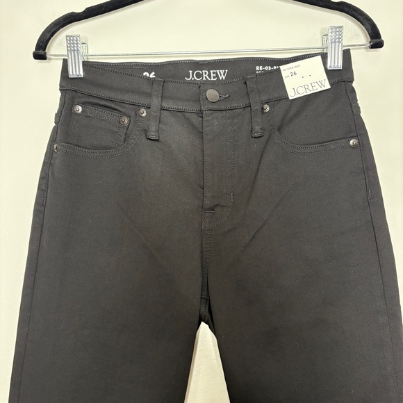 NWT J. Crew ‘03 Kick Out Mid Rise Jean Kick Crop Stretchy Denim In Black Size 26 - Picture 5 of 11